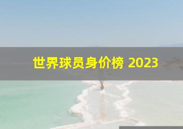 世界球员身价榜 2023